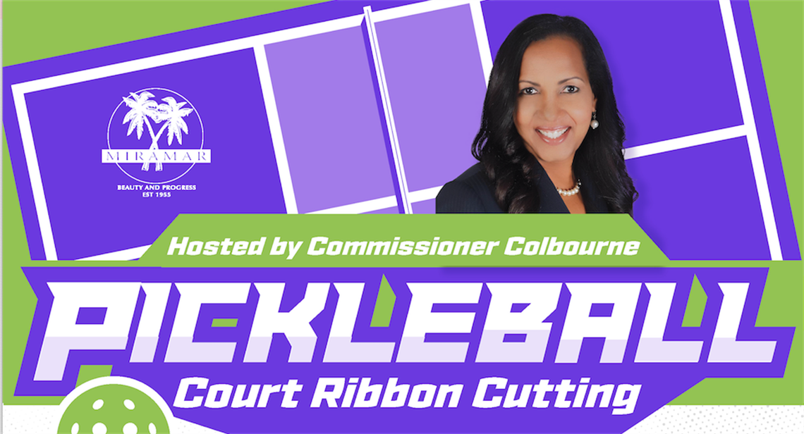 image of pickleball court ribbon cutting event