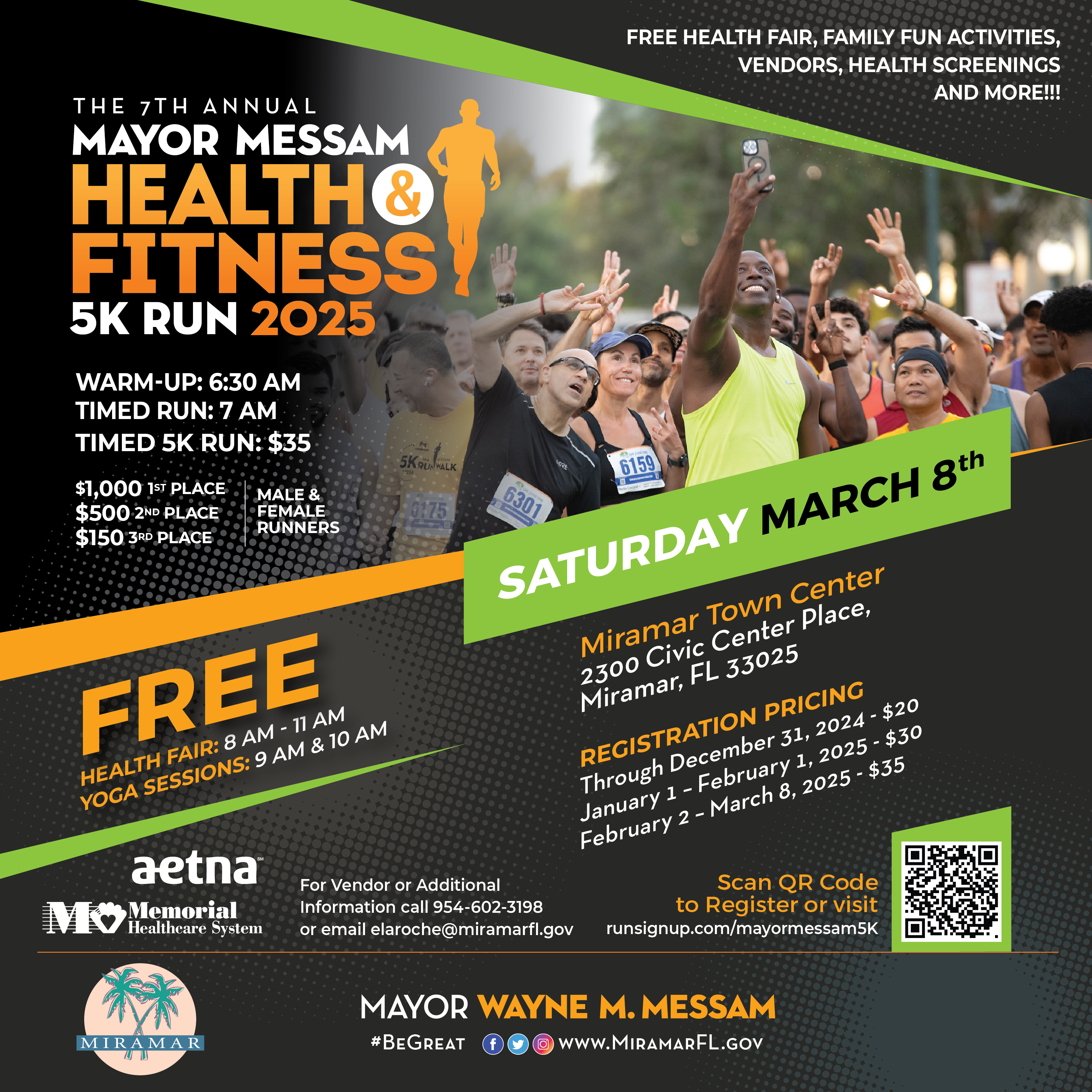 Mayor 5K run Flyer in March 2025