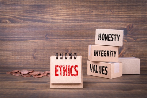 photo of code of ethics and values