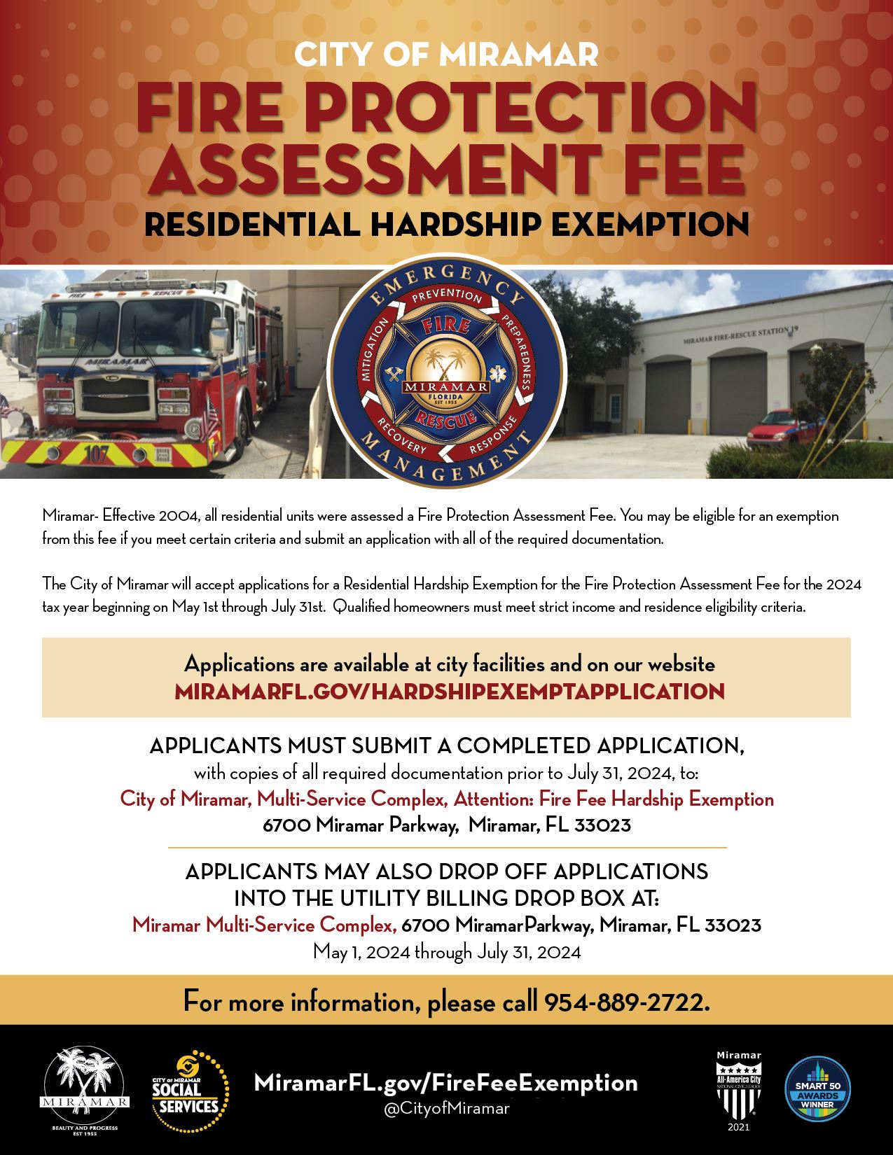 Fire Protection Assessment Fee Hardship Exempt Application - City 