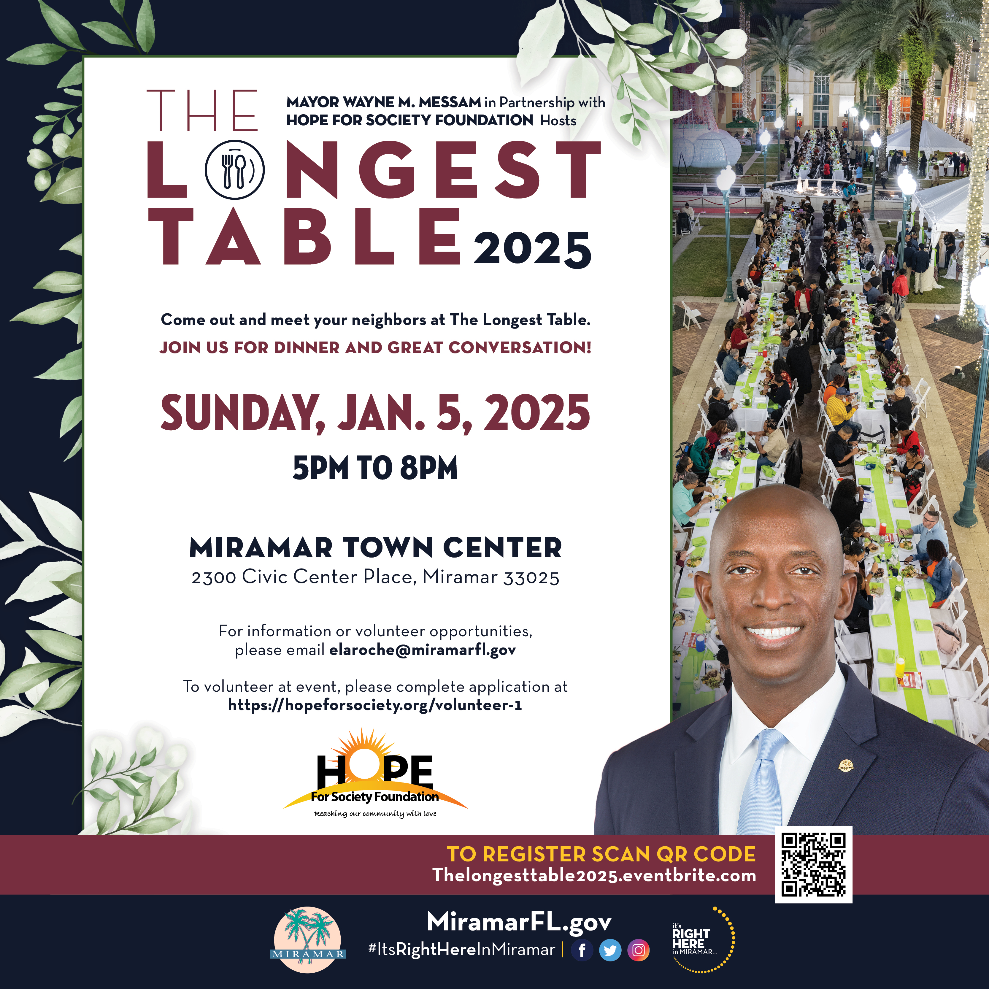 Mayor The Longest Table-2025 event flyer