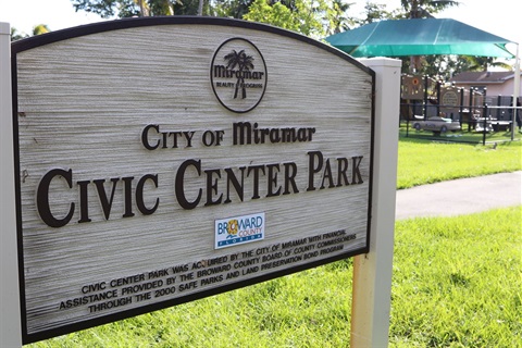 Photo of Civic Center Park Signage