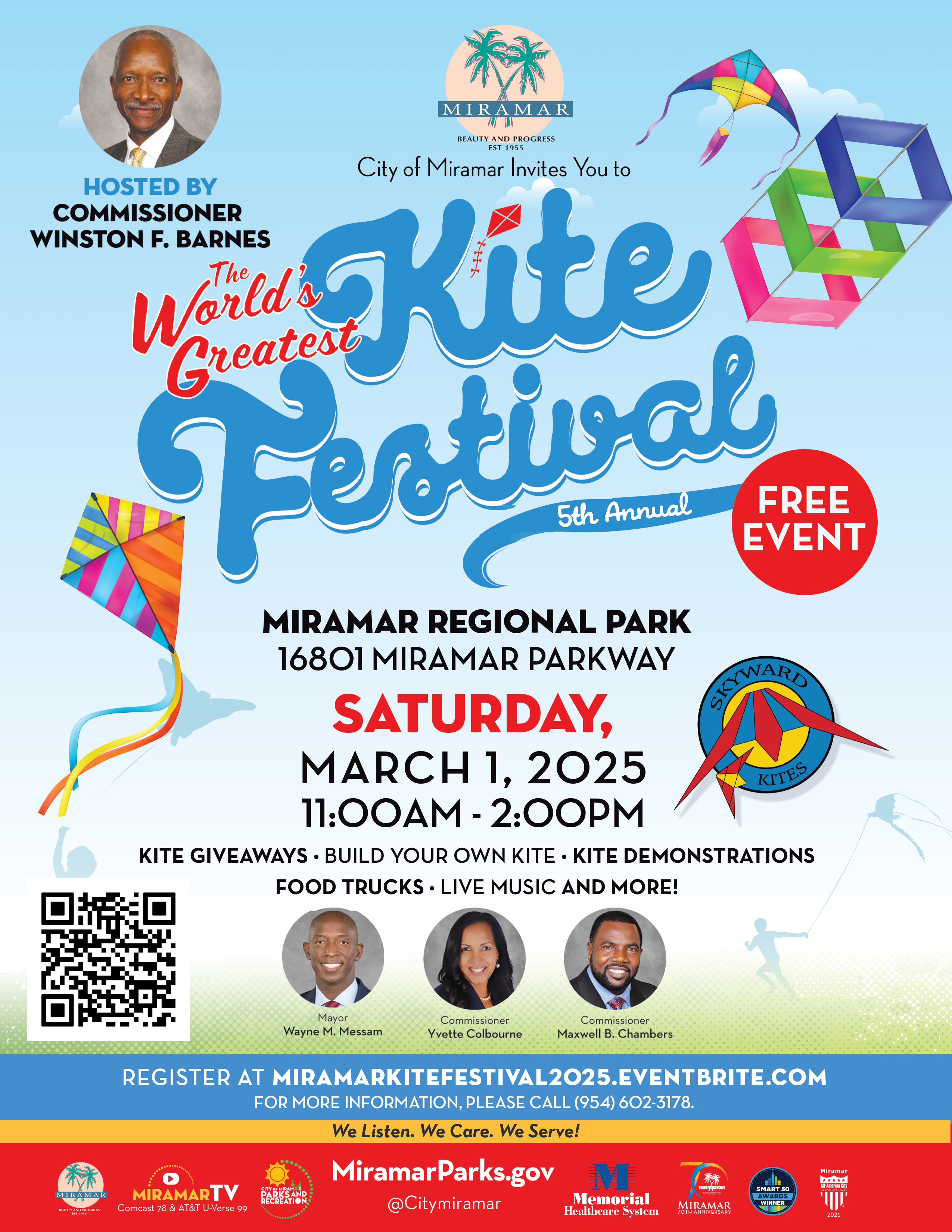 Kite Festival Flyer on Saturday, March 1 at Miramar Regional Park