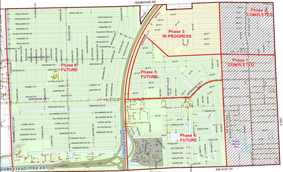 Photo of a map of Area-wide Drainage Improvements