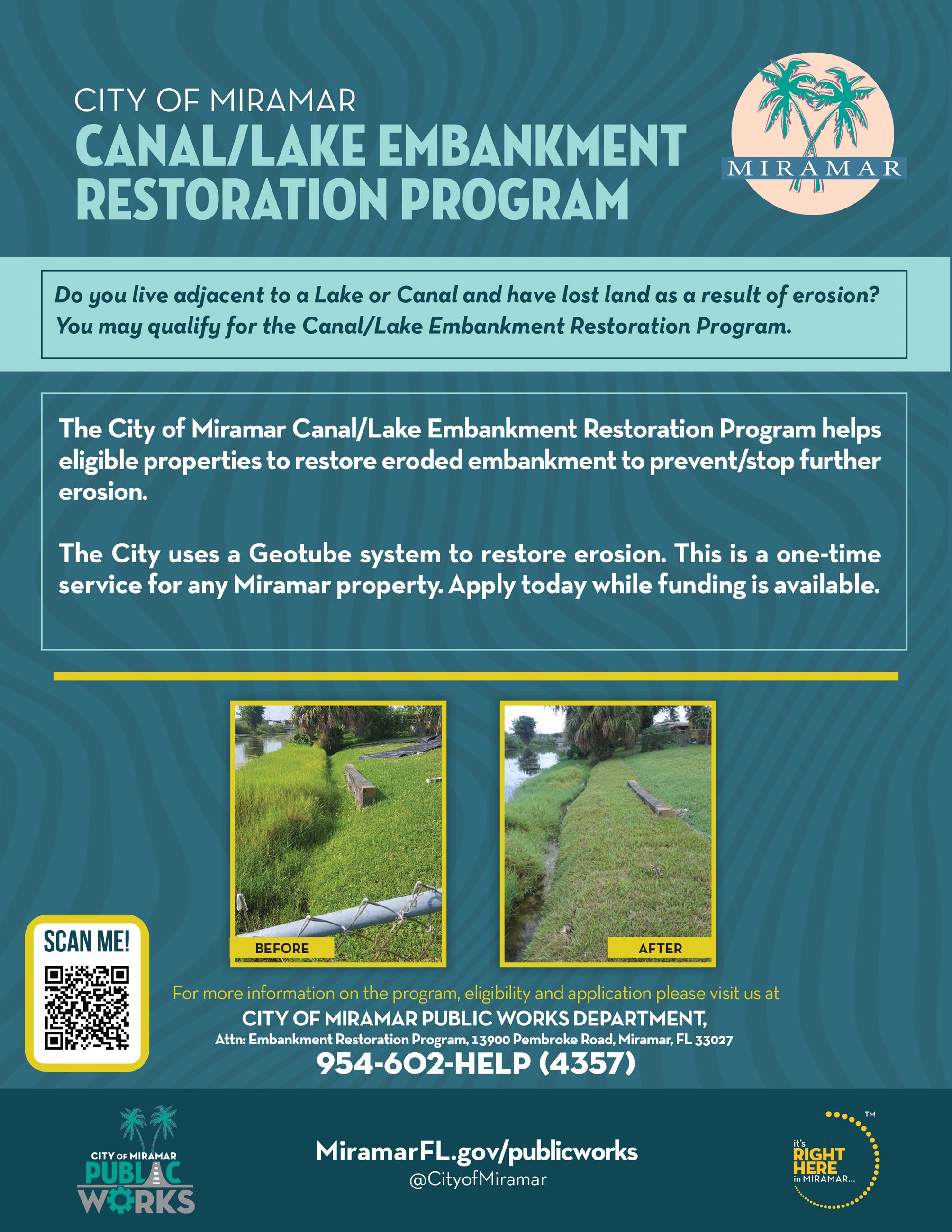 Canal/Lake embankment restoration program