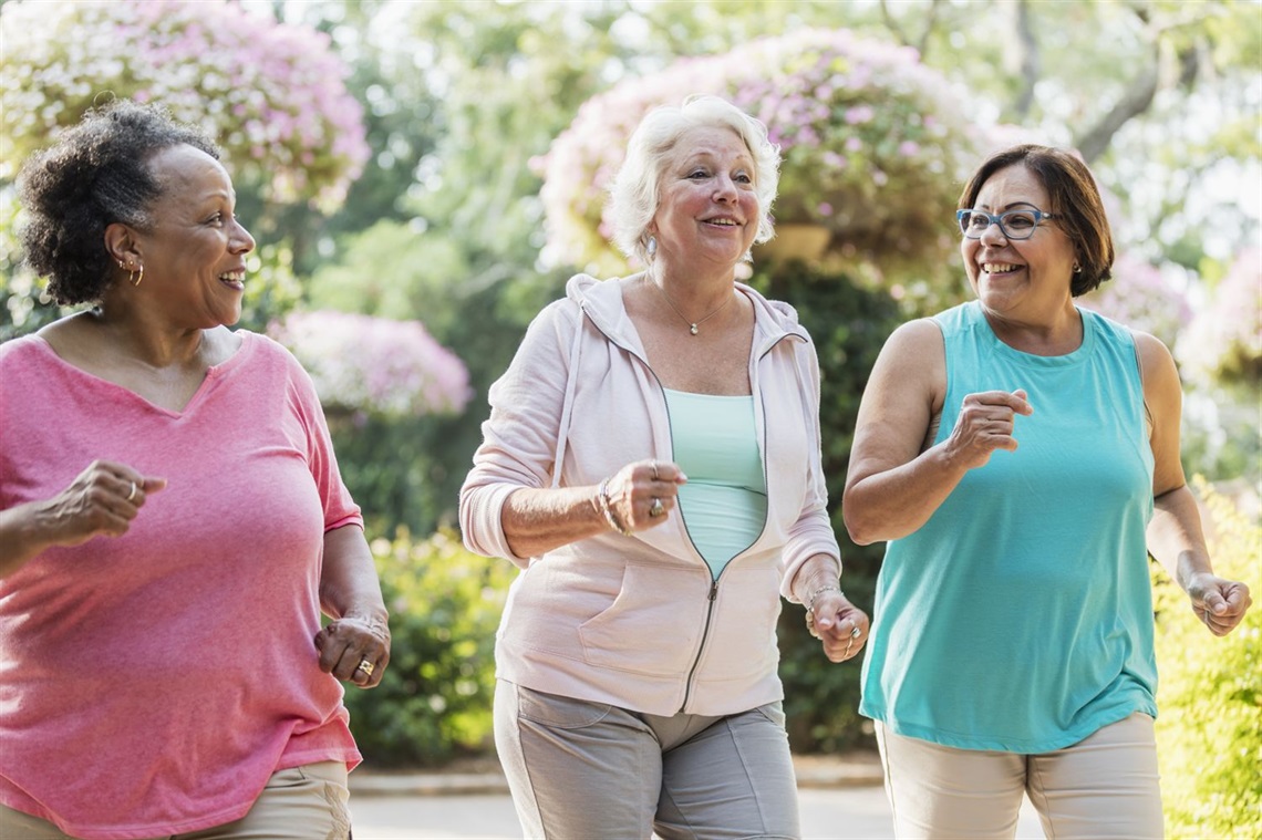 Photo of three women who are seniors