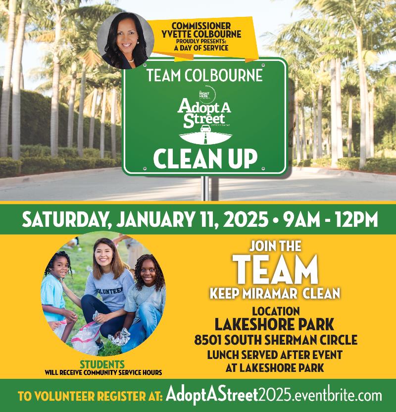 Team Colbourne Clean-up Event Flyer for Saturday, January 11, 2025 from 9am to 12pm